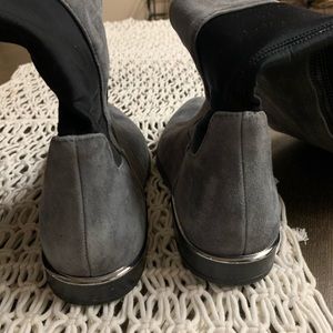 Calvin Klein grey leather boots